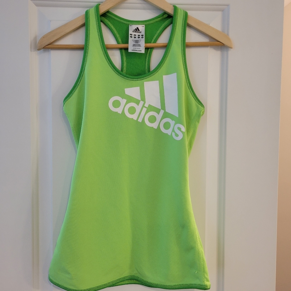 Adidas Neon Green Racerback Tank